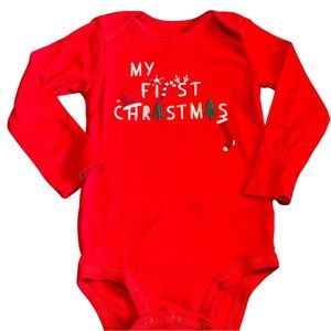 Baby’s First Christmas Onesie - Embroidered - Long sleeve - First Birthday